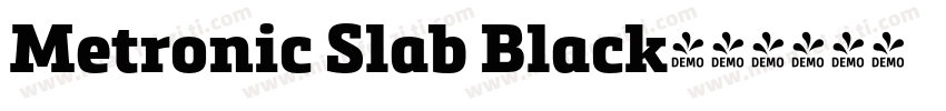 Metronic Slab Black字体转换